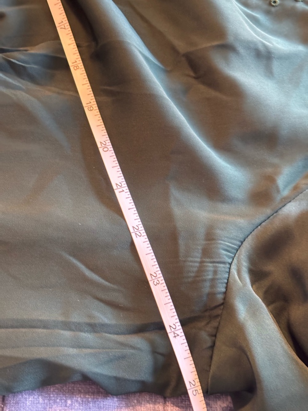 NWT GAP Green Satin Empire Long Sleeve Midi Dress with Side Slit Size XXL Tall - Picture 9 of 9